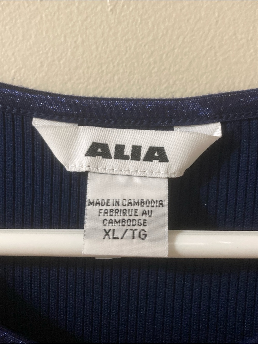 Alia Blue Sleeveless Ribbed Tank Top - Picture 3 of 4